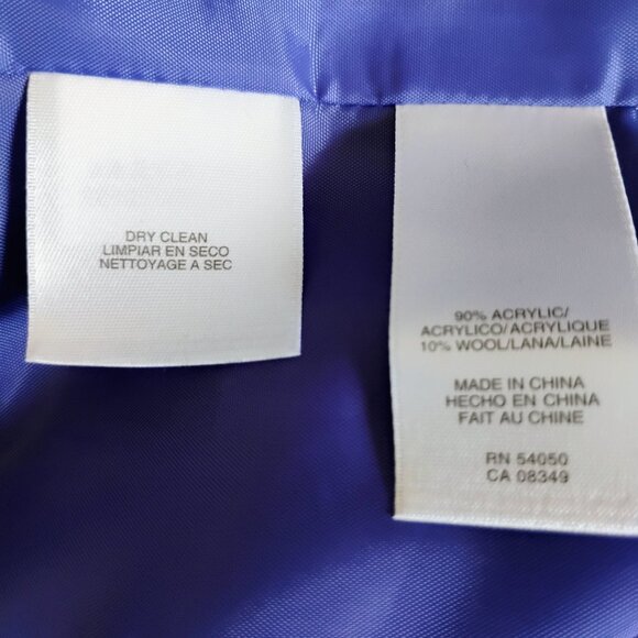 Evan-Picone Black Purple Checkered Blazer Size 8 - Picture 10 of 10